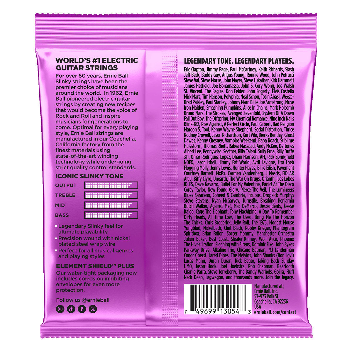 Ernie Ball Nova w/ Wound G Slinky Nickel Wound Electric Guitar Strings - 11-54 Gauge