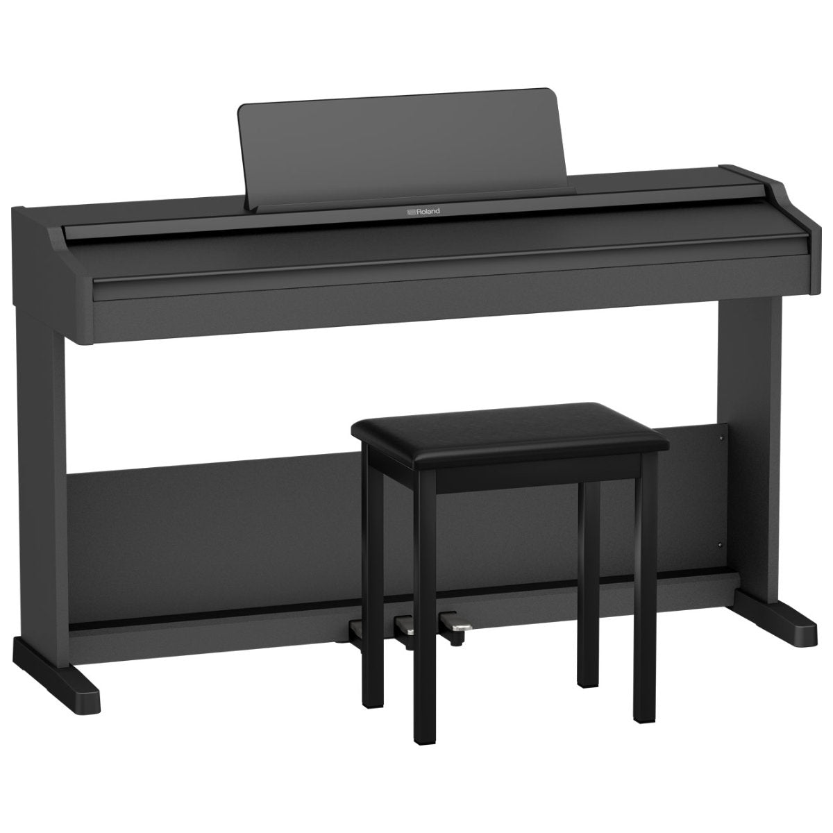 Roland RP-107 Digital Upright Piano with Stand, Bench, and Pedals - Black
