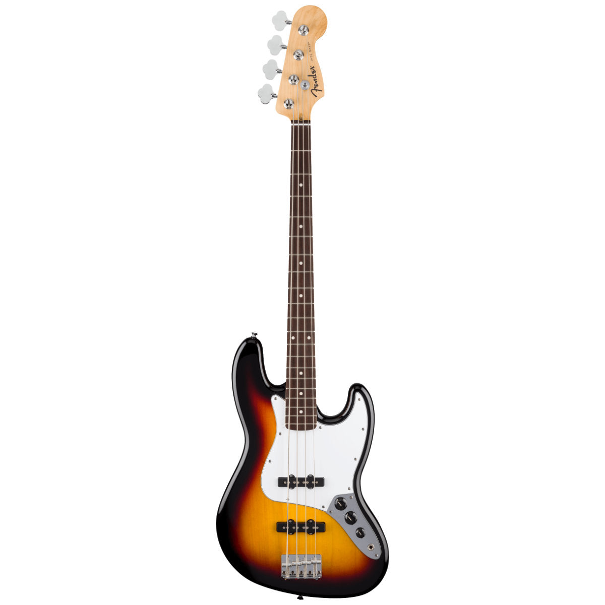 Fender Standard Jazz Bass Guitar - Laurel Fingerboard - White Pickguard - 3-Color Sunburst - Bananas at Large®