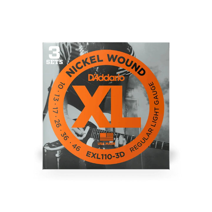 D'Addario ESXL110 Electric Guitar Strings - 10-46 Regular Light - 3-Pack