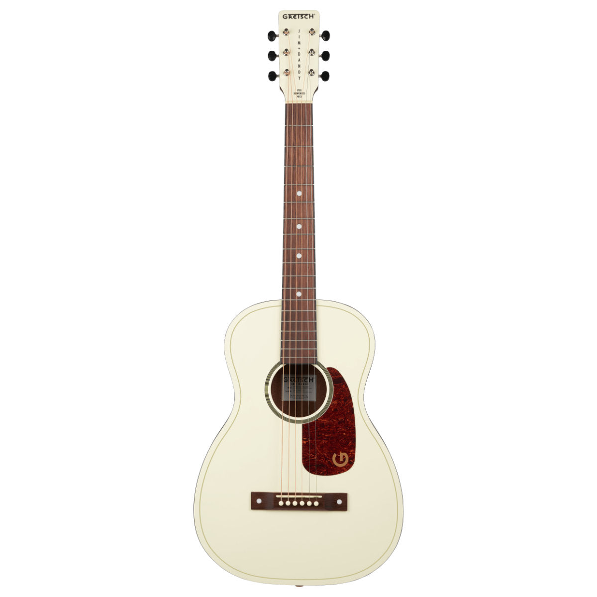 Gretsch Jim Dandy Parlor Limited Edition Acoustic Guitar - Walnut Fingerboard Tortoise Pickguard - Vintage White