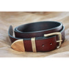 Bear Straps Classic Western Bespoke Handmade Leather Guitar Strap - Brown/Nickel