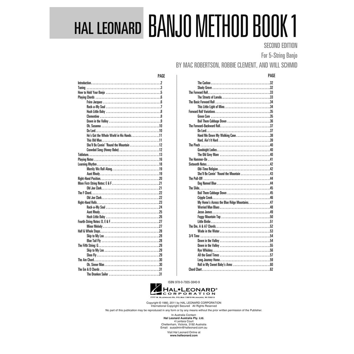 Hal Leonard Banjo Method – Book 1 – 2nd Edition for 5-String Banjo - Softcover