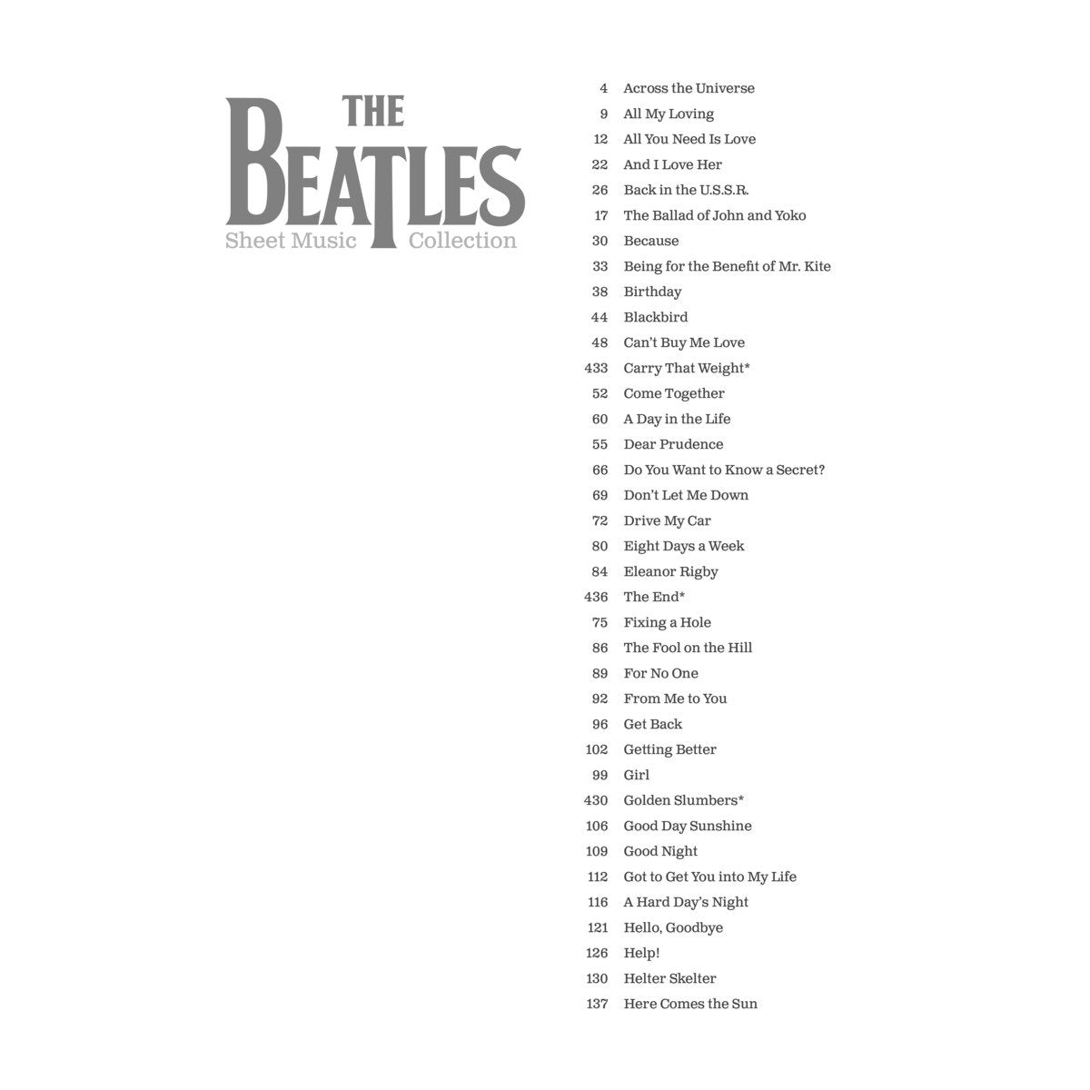 Hal Leonard The Beatles Sheet Music Collection - Piano/Vocal/Guitar Artist Songbook - Softcover - Bananas at Large®