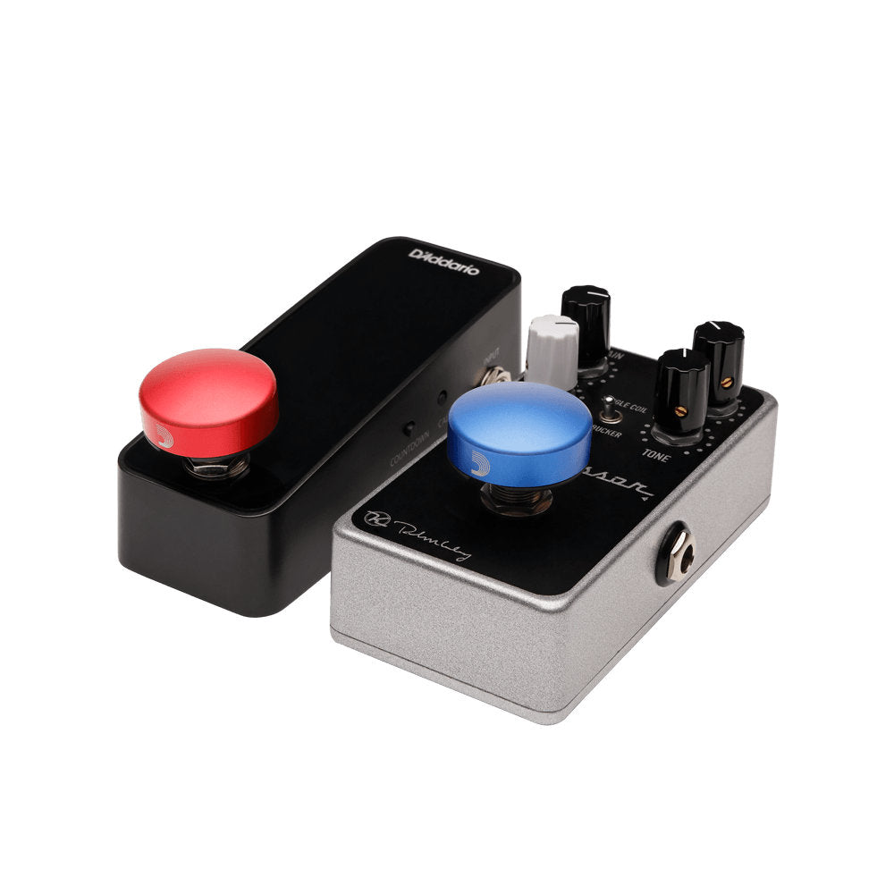 D'Addario XPND Footswitch Toppers - 2-Pack w/ 1 Blue & 1 Red