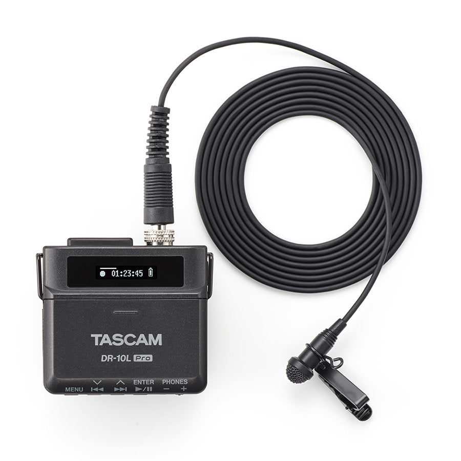 Tascam DR-10L PRO Ultra-Compact 32-bit Float Audio Field Recorder w/ Lavalier Mic