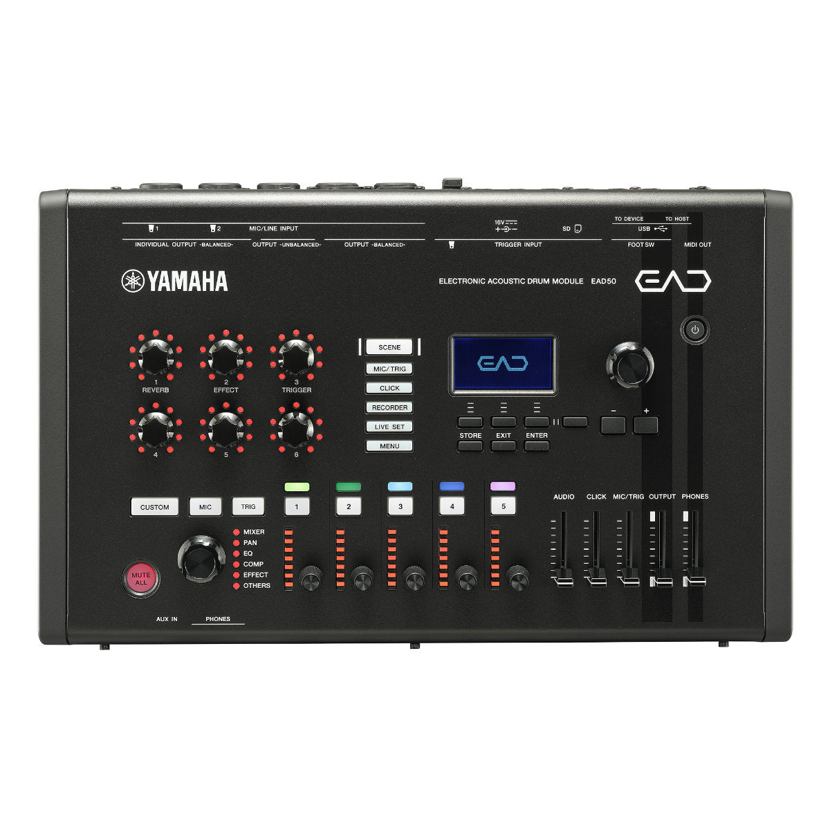 Yamaha EAD50 Professional-Grade Electronic Acoustic Drum Module w/ Stereo Condenser Mic and Trigger Pickup