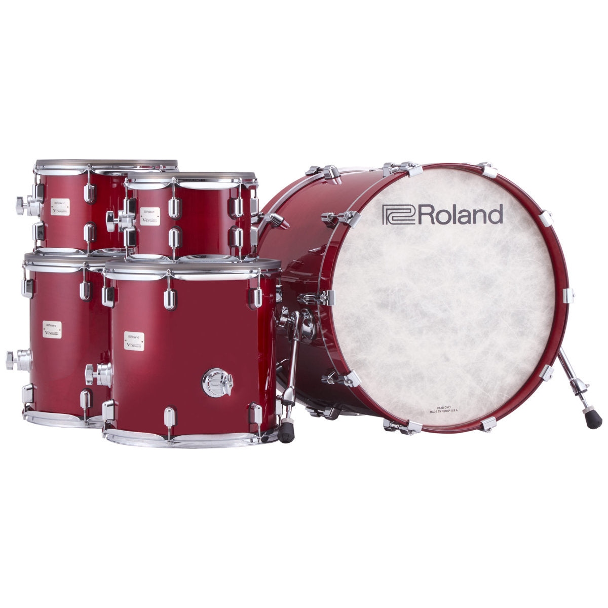 Roland VAD716 V-Drums Acoustic Design Electronic Drum Set - Gloss Cherry - Bananas at Large®