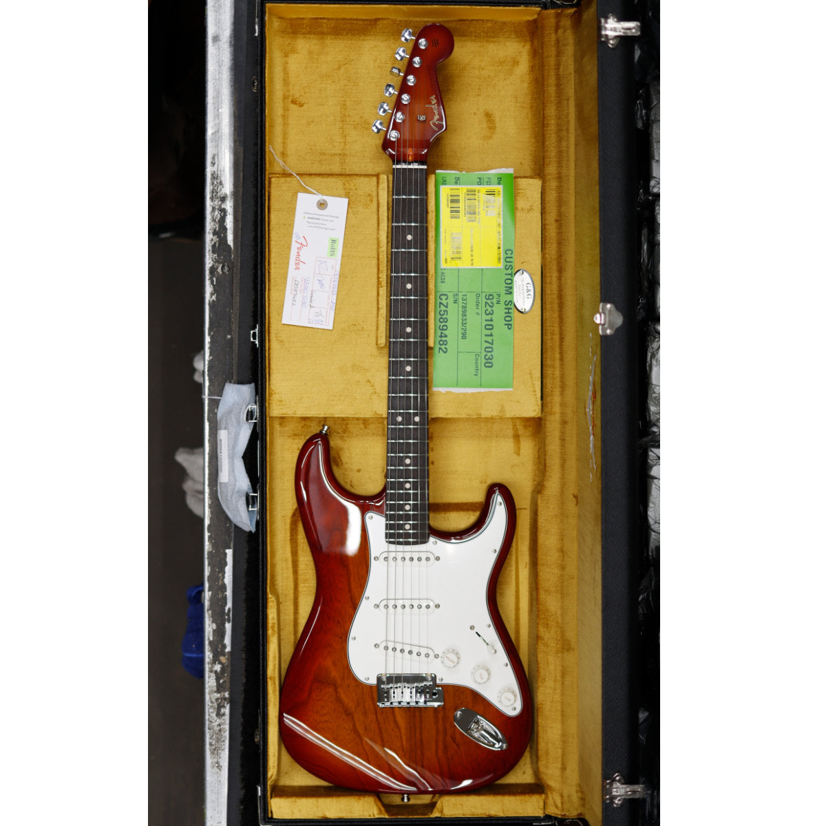 Fender Custom Shop #172 Limited Edition Custom Deluxe Roasted Strat Electric Guitar - NOS w/ Matching Headcap - Aged Cherry Sunburst - Bananas at Large®