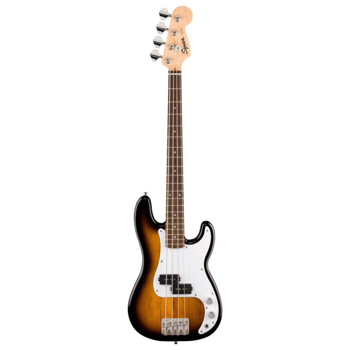 Squier Mini Precision Bass - Laurel Fingerboard - White Pickguard - 2-Color Sunburst