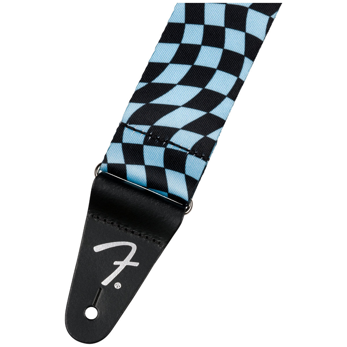 Fender Wavy Checkerboard Polyester Strap - Blue