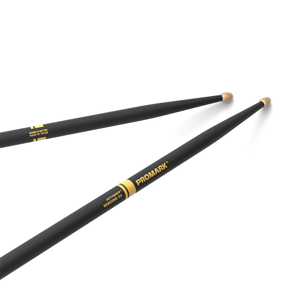 ProMark Rebound 5A ActiveGrip Hickory Drumsticks - Acorn Wood Tip - 2 Pack