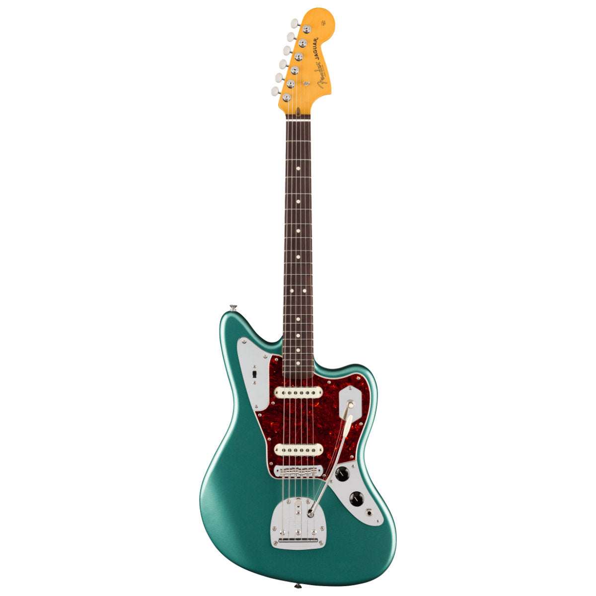 Fender American Professional Classic Jaguar® Electric Guitar - Rosewood Fingerboard - Faded Sherwood Green Metallic