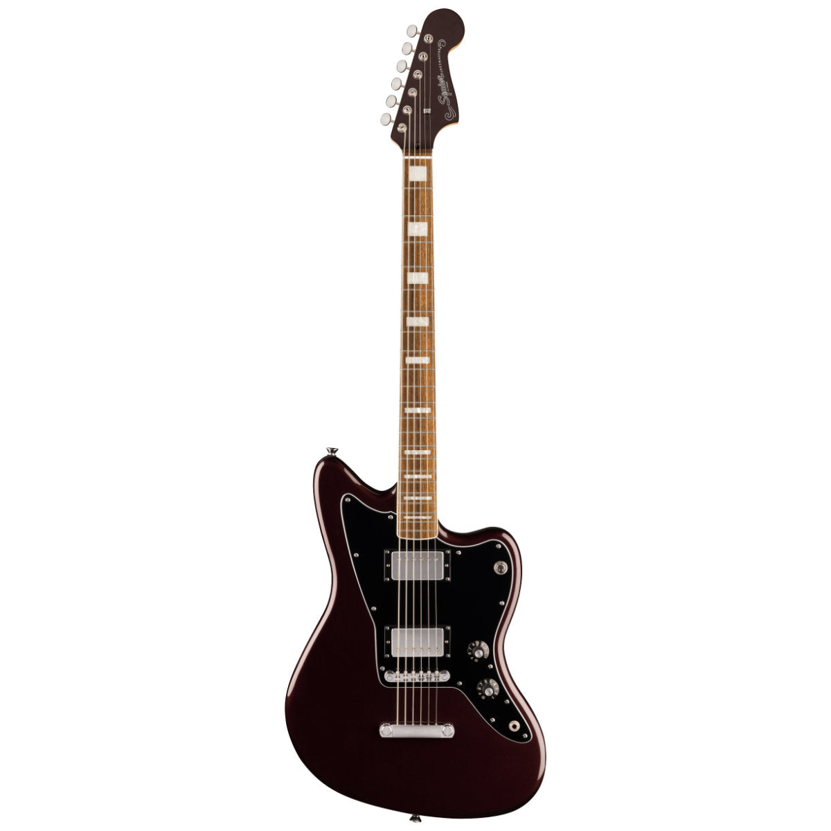 Squier Paranormal Baritone Jazzmaster HH Electic Guitar - Laurel Fingerboard - Black Pickguard - Oxblood