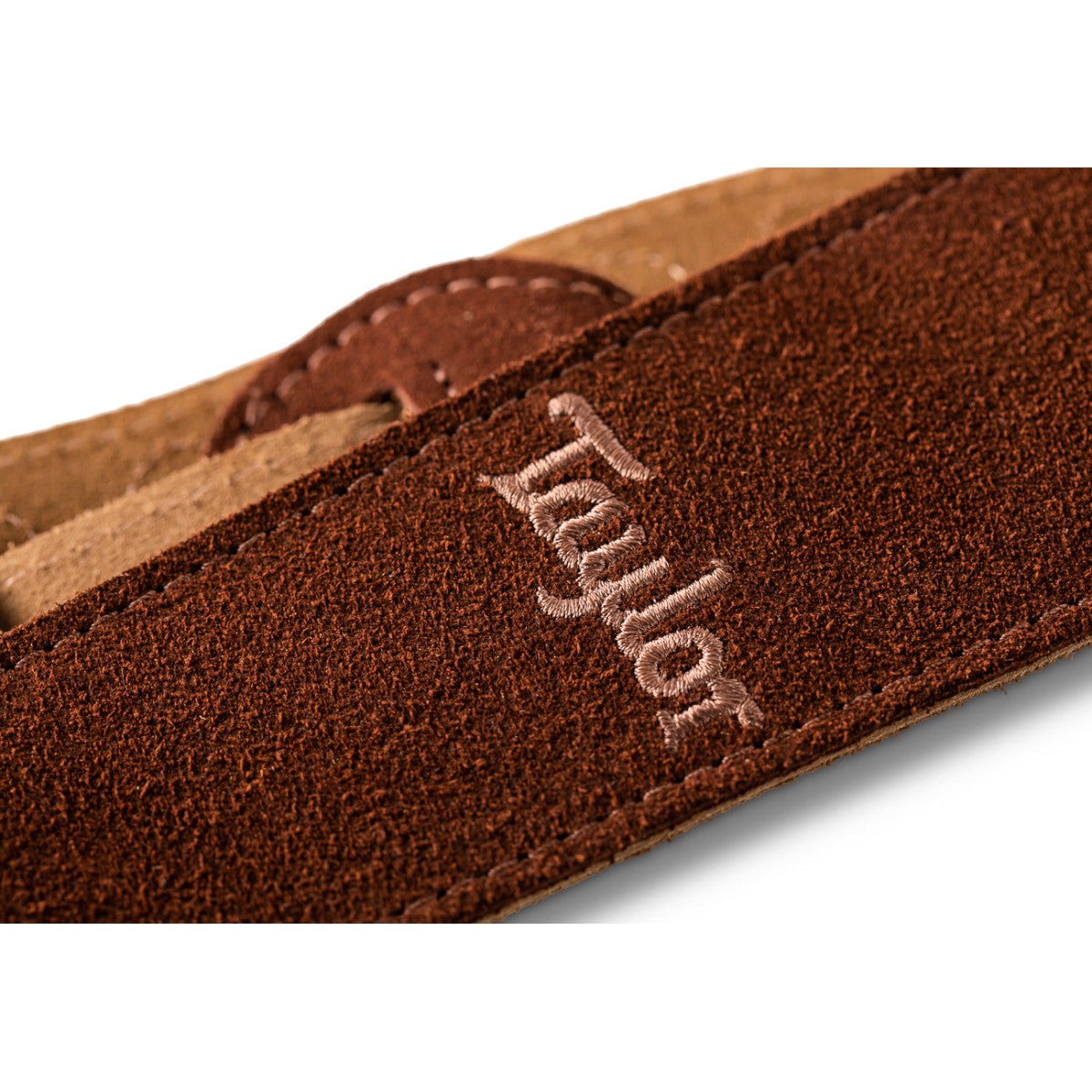 Taylor Embroidered Suede 2.5 in. Guitar Strap - Chocolate Brown - Bananas at Large®