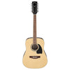Ibanez 12-String Dreadnought Acoustic Guitar - Natural High Gloss