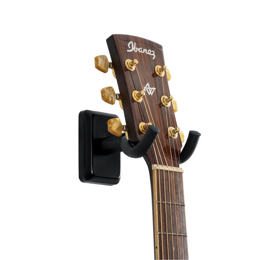 Gator Frameworks Wall Mounted Guitar Hanger with Black Mounting Plate - Bananas at Large®