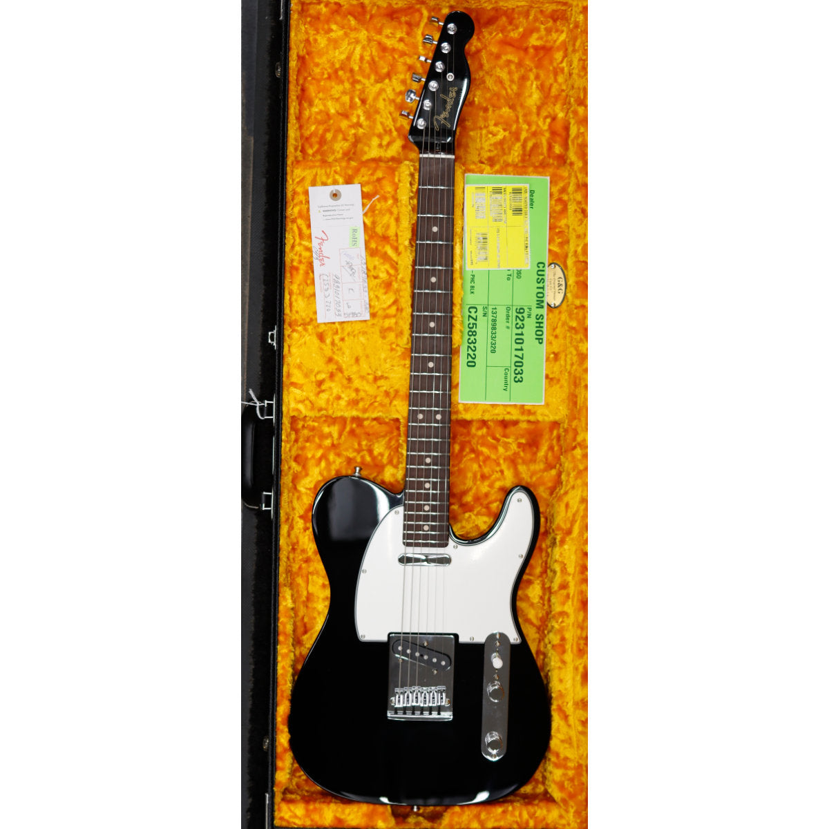 Fender Custom Shop #175 Limited Edition Hand-Selected Custom Deluxe Roasted Tele Electric Guitar - NOS w/ Matching Headcap - Black - Bananas at Large®
