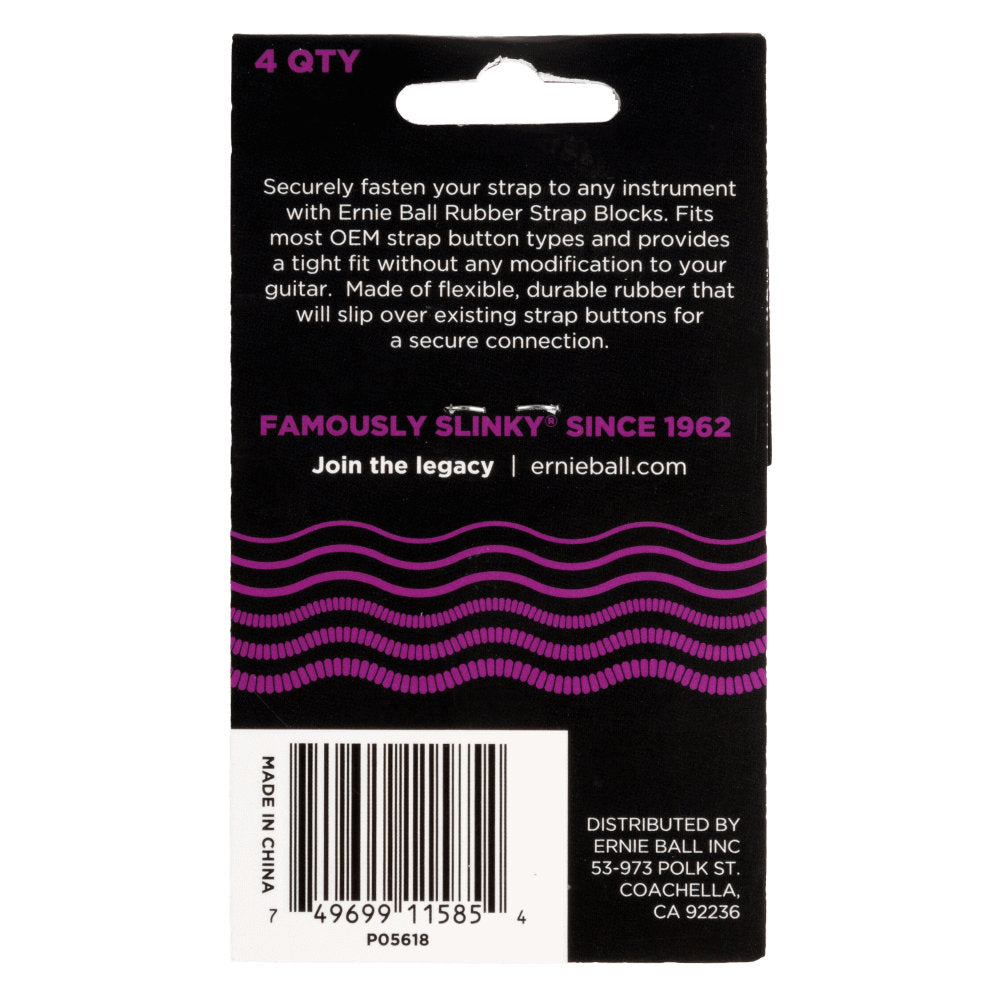 Ernie Ball Strap Blocks - Purple - 4 Pack - Bananas at Large®