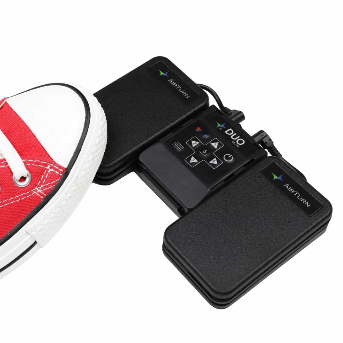 AirTurn DUO 500 Dual Wireless Pedal Controller with Removable Bluetooth Handheld Remote - Bananas at Large®