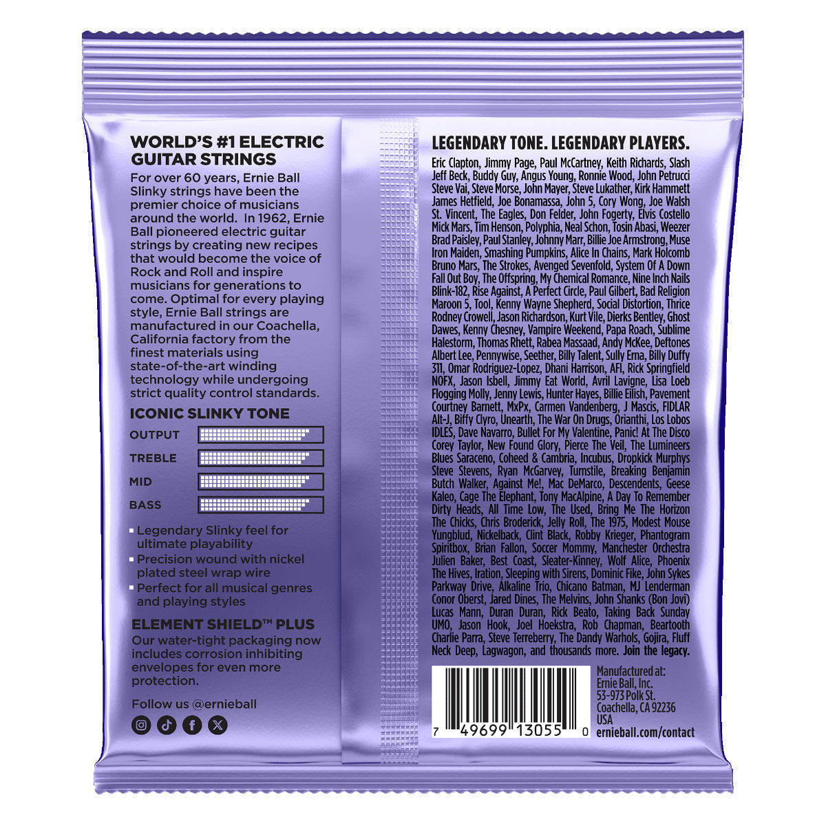 Ernie Ball Silky Slinky Nickel Wound Electric Guitar Strings - 9.5-48 Gauge