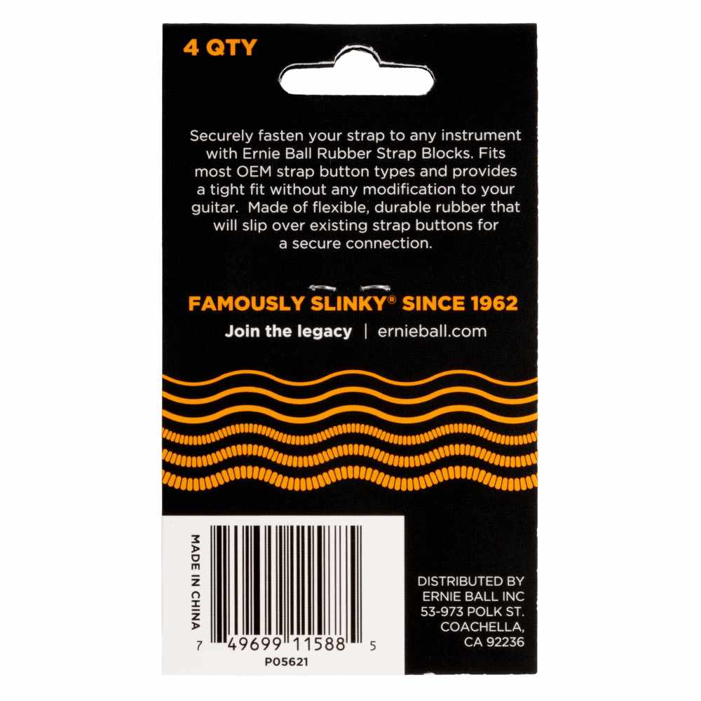Ernie Ball Strap Blocks - Orange - 4 Pack - Bananas at Large®