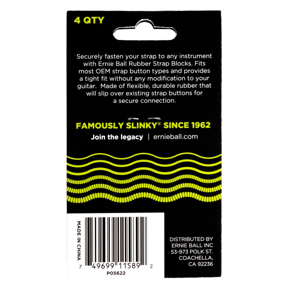 Ernie Ball Strap Blocks (4 Pack) - Green - Bananas at Large®