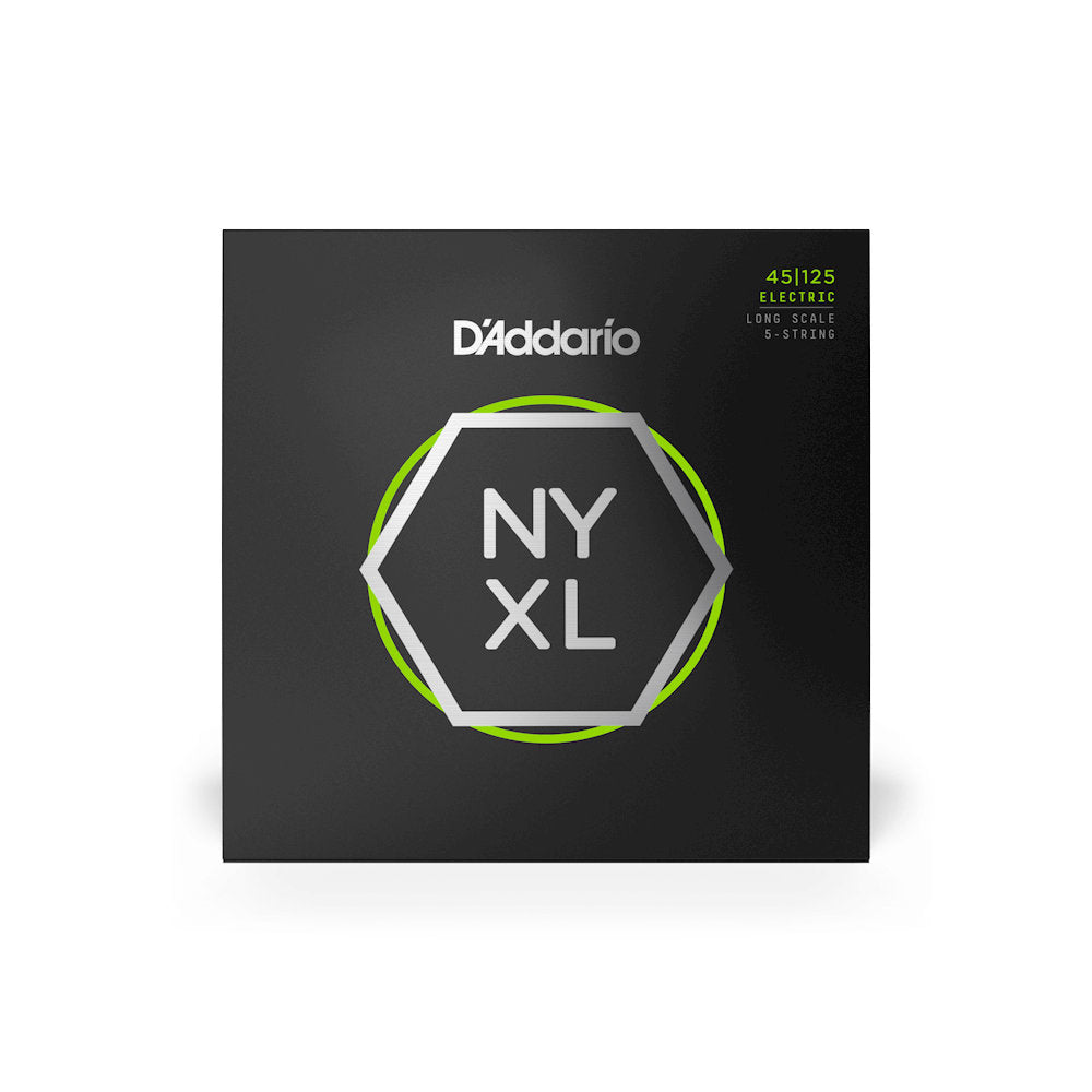 D'Addario NYXL45125 Long-Scale 5-String Bass Strings - Light Top/Medium Bottom 45-125