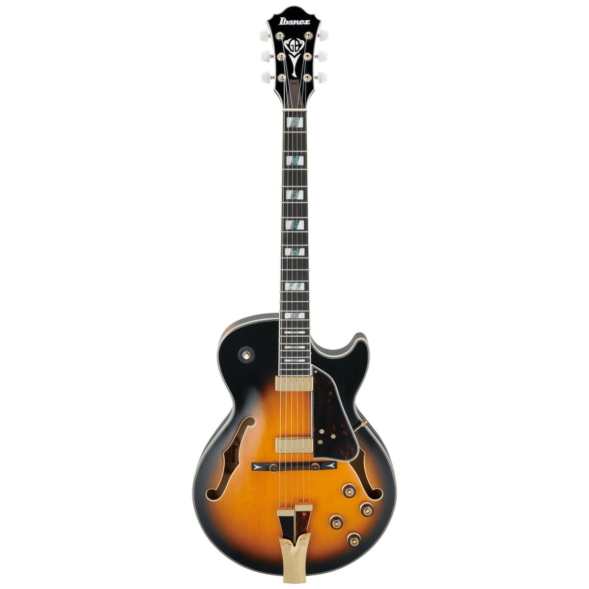 Ibanez GB10SEBS George Benson Signature Model Hollow Body Electric Guitar - Brown Sunburst - Bananas at Large®