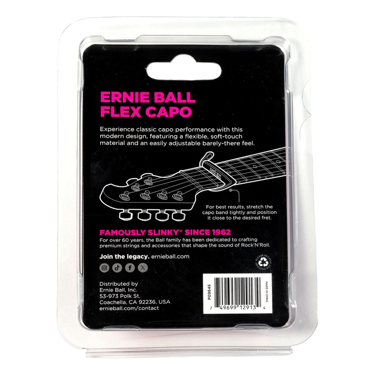 Ernie Ball Flex Capo - Black