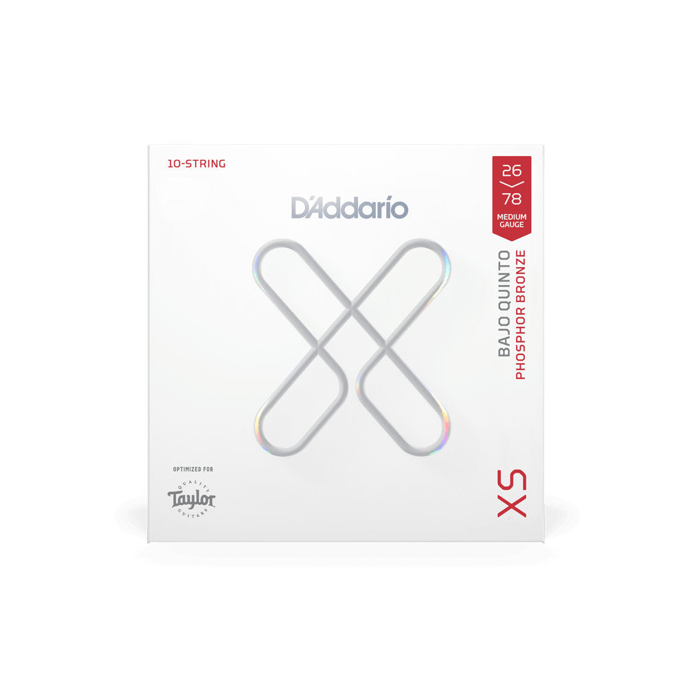 D'Addario XSAPB2678 Medium Coated Bajo Quinto String Set - 10-String - 26-78 - Bananas at Large®
