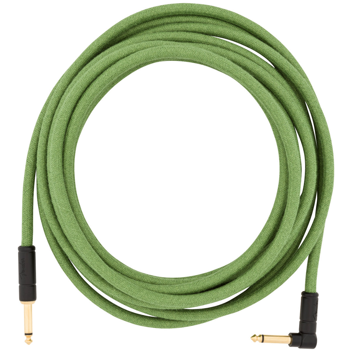 Fender Festival Hemp Instrument Cable - Straight/Angle - 18.6in - Pure Hemp - Green - Bananas at Large®