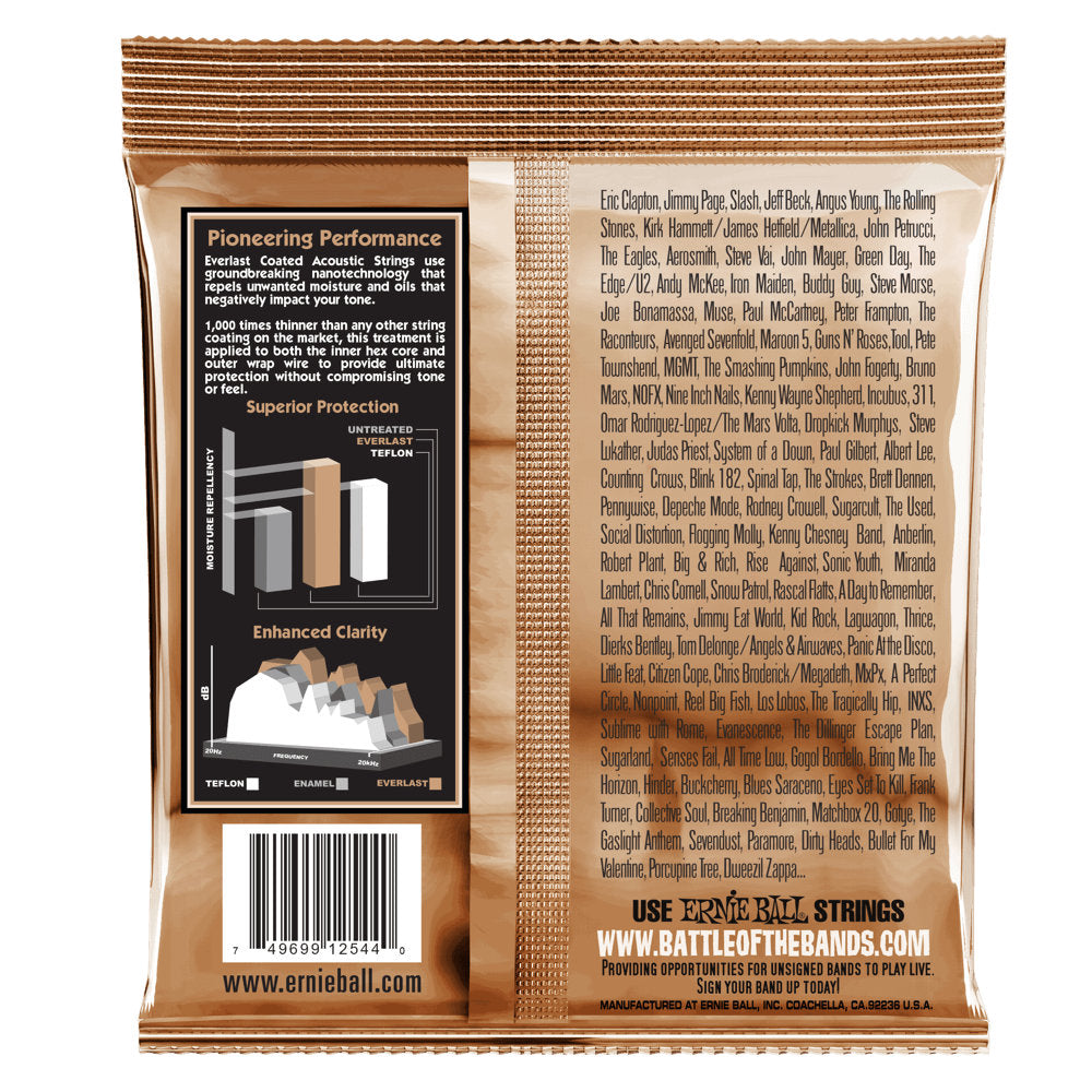 Ernie Ball P02544 Medium Everlast Coated Phosphor Bronze Acoustic Guitar Strings - 13-56 Gauge - Bananas at Large®