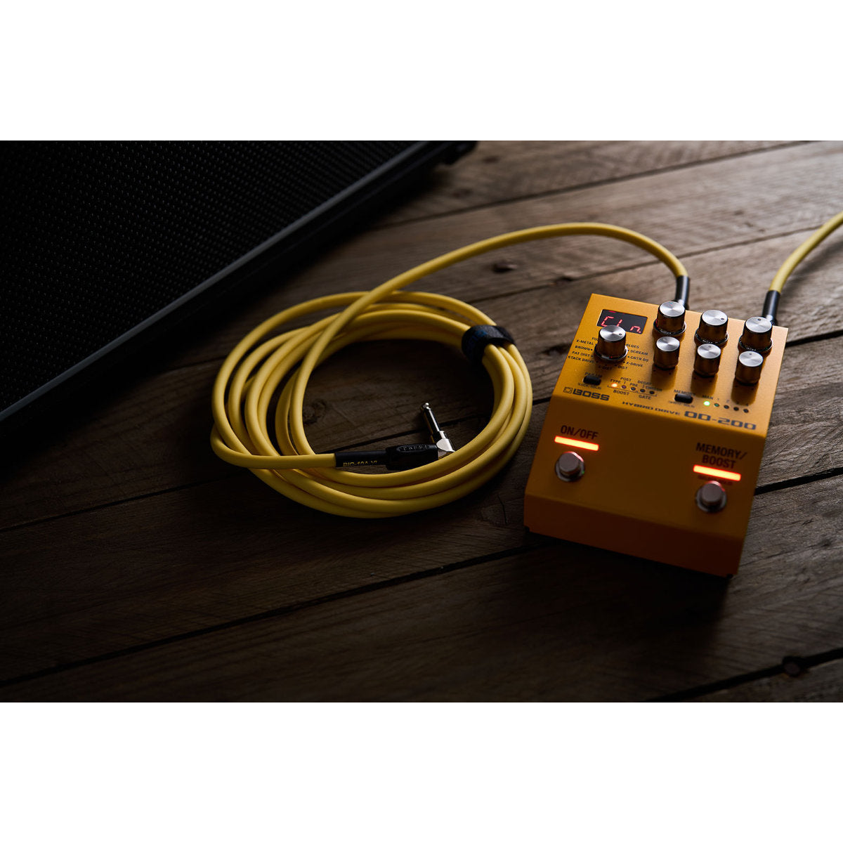 BOSS BIC-10A-YL Instrument Cable - Straight to Angled - Yellow - 10ft - Bananas at Large®