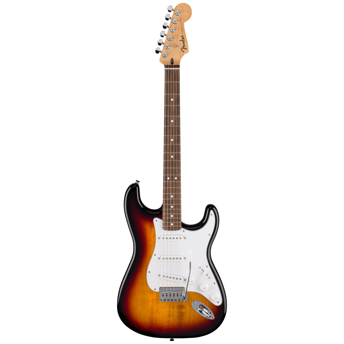 Fender Standard Stratocaster Electric Guitar - Laurel Fingerboard - White Pickguard - 3-Color Sunburst