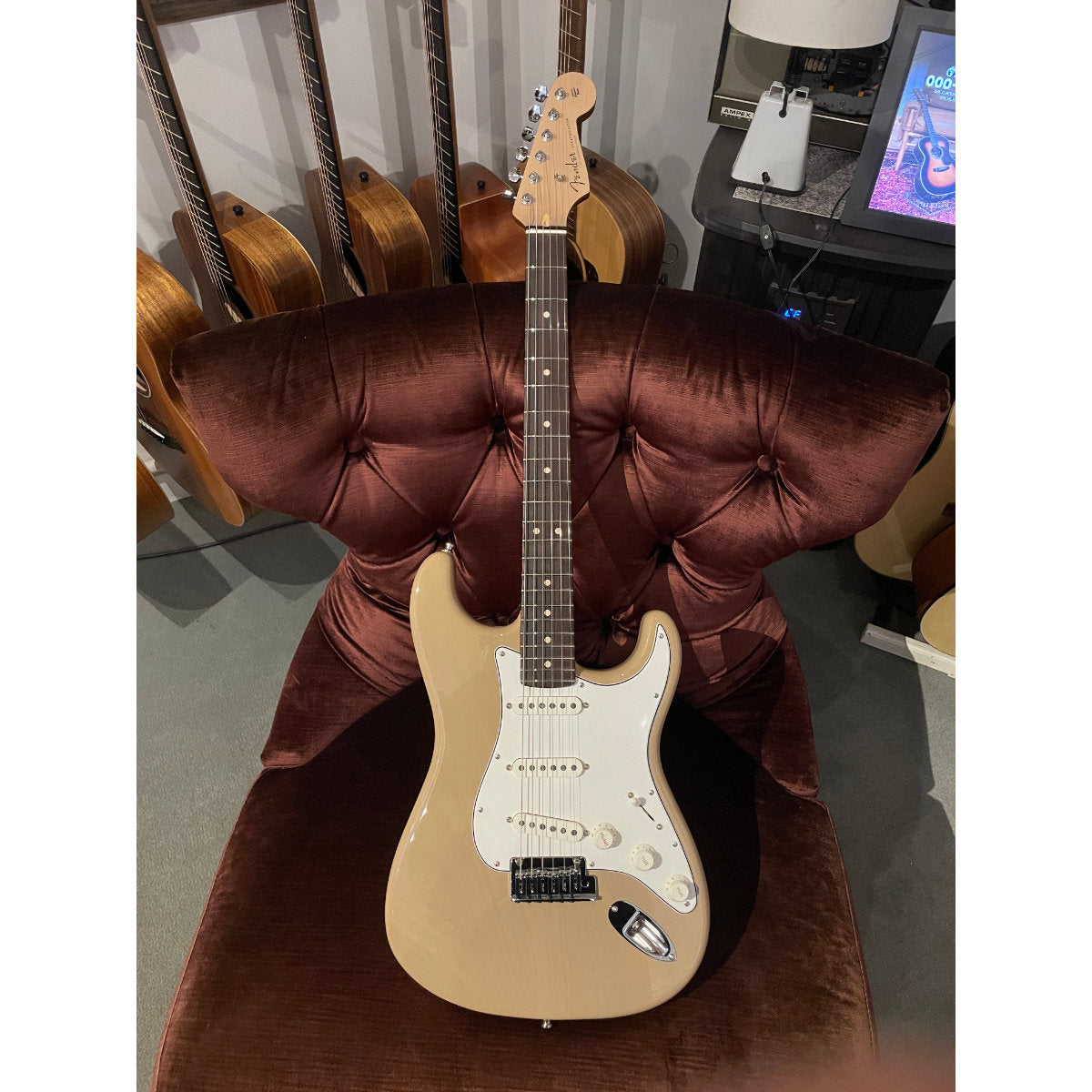 Fender Custom Shop #173 Limited Edition Hand-Selected Bananas At Large Exclusive Custom Deluxe Roasted Strat Electric Guitar - NOS w/ Matching Headcap - Aged Dirty White Blonde