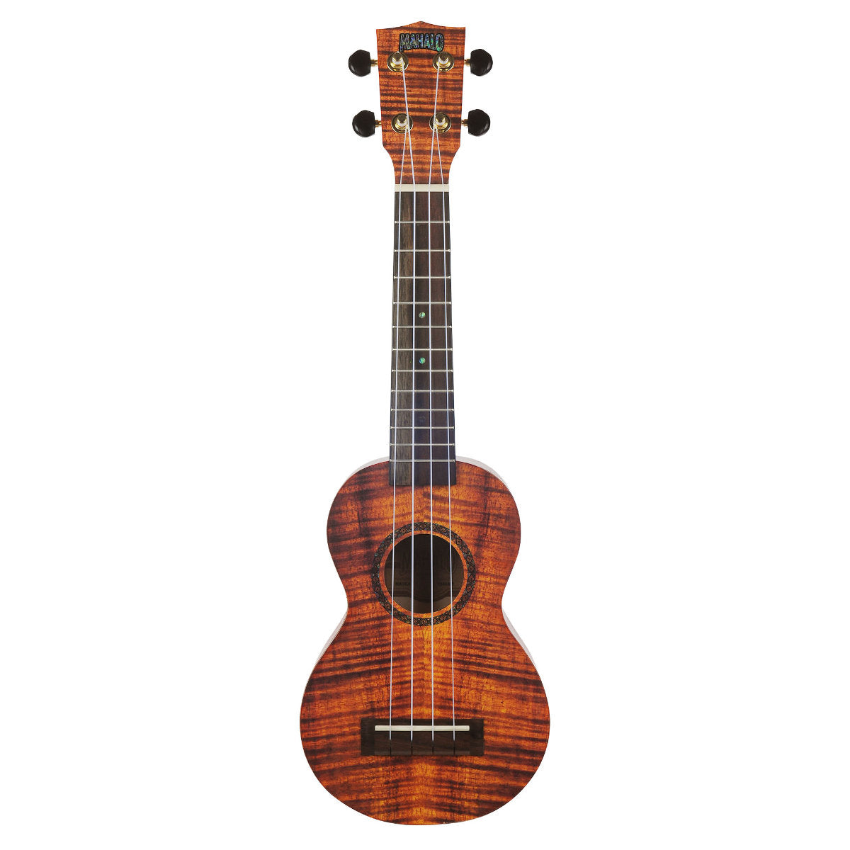 Mahalo MA1KA Artist Elite Series Soprano Ukulele - Koa Photo Flame