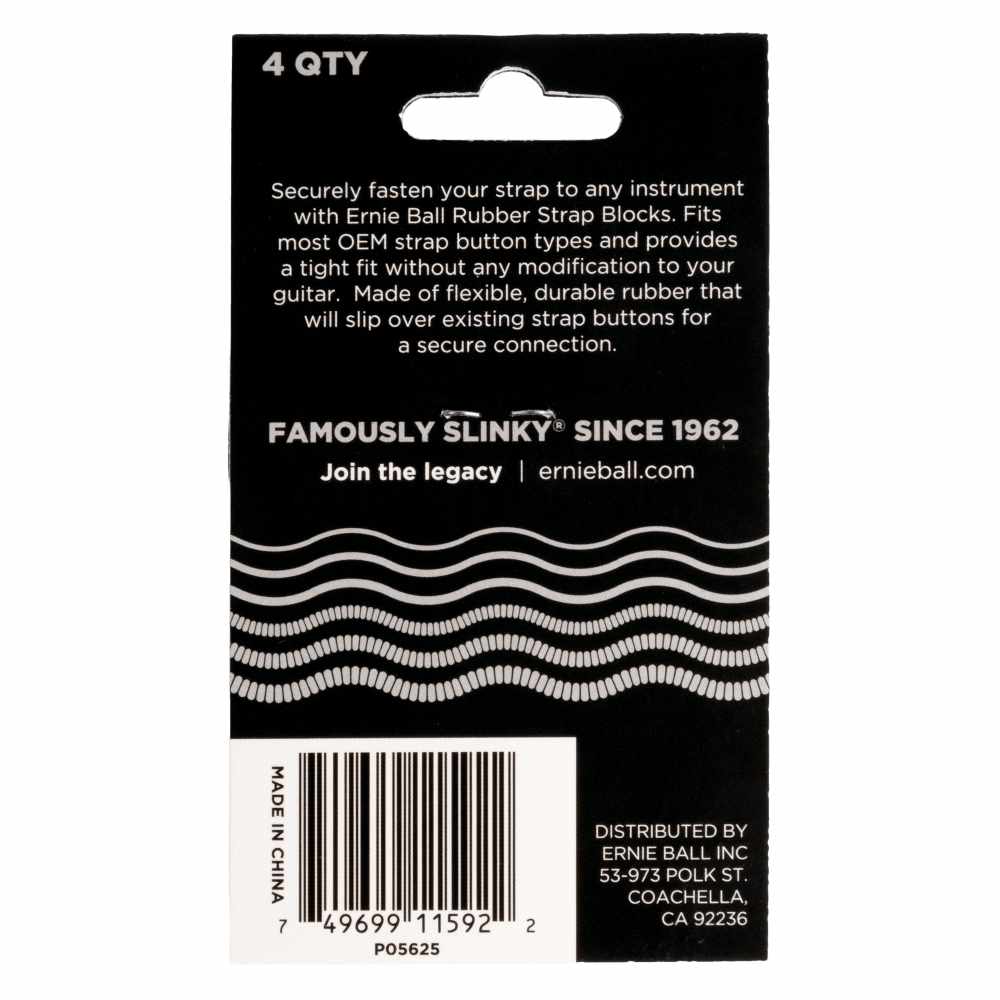 Ernie Ball Strap Blocks (4 Pack) - Gray - Bananas at Large®