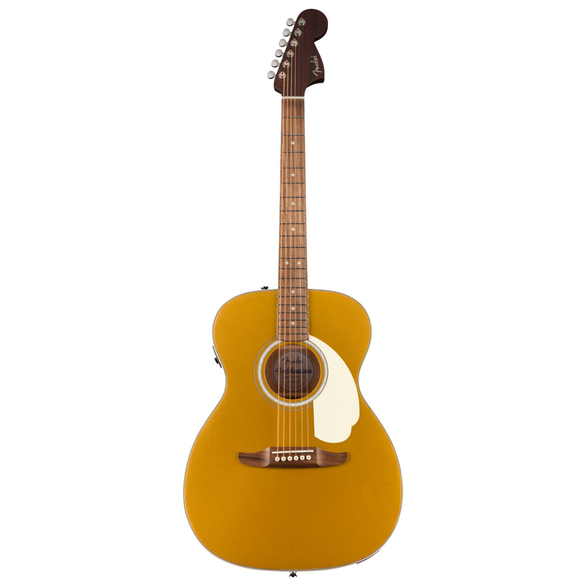 Fender California Deluxe Monterey E Acoustic-Electric Guitar - Ivory Pickguard - Aztec Gold