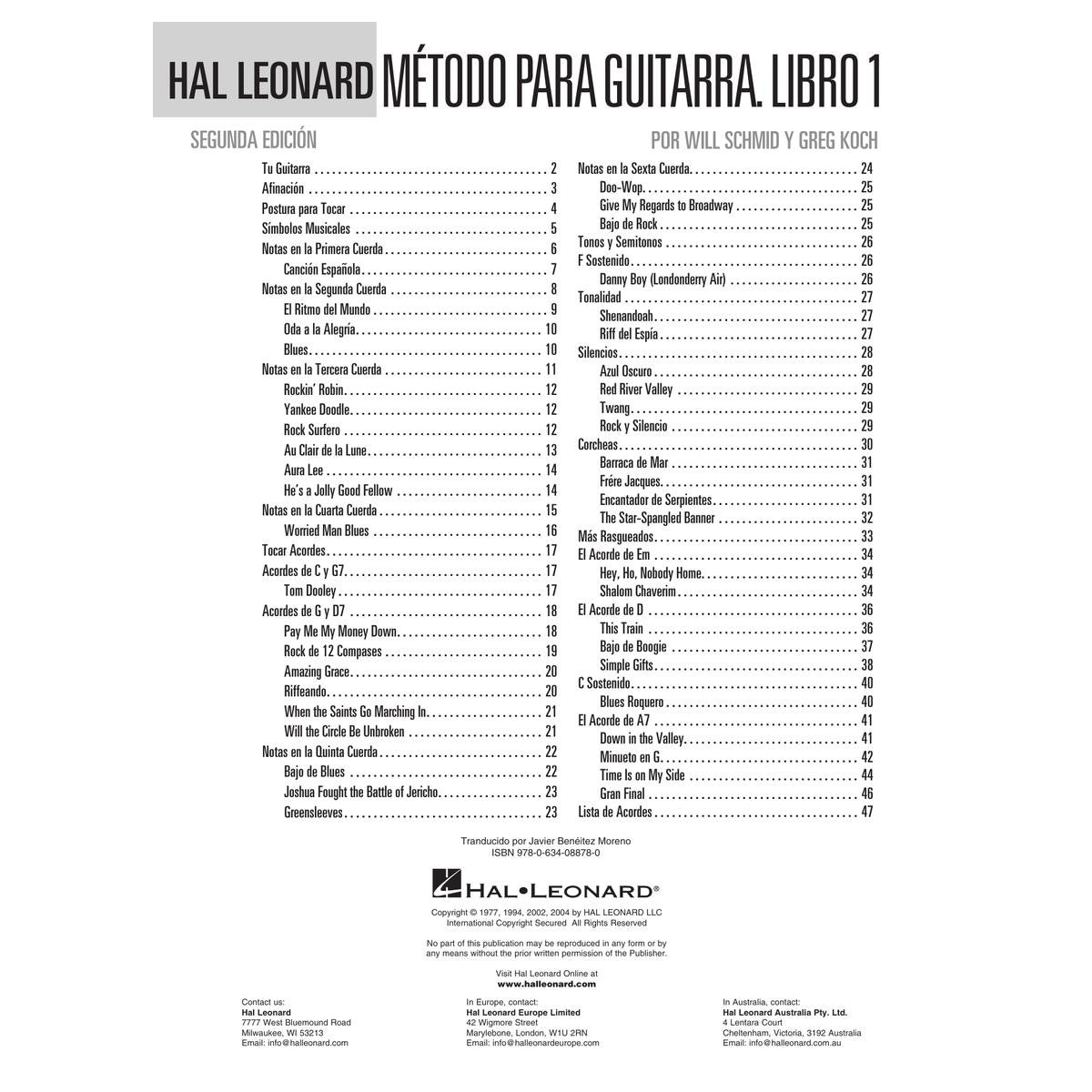 Spanish Edition: Hal Leonard Metodo Para Guitarra Libro 1 - Segunda Edition