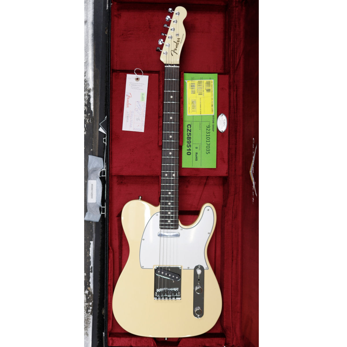 Fender Custom Shop #177 Limited Edition Hand-Selected Custom Deluxe Roasted Tele Electric Guitar - NOS w/ Matching Headcap - Aged Vintage White - Bananas at Large®