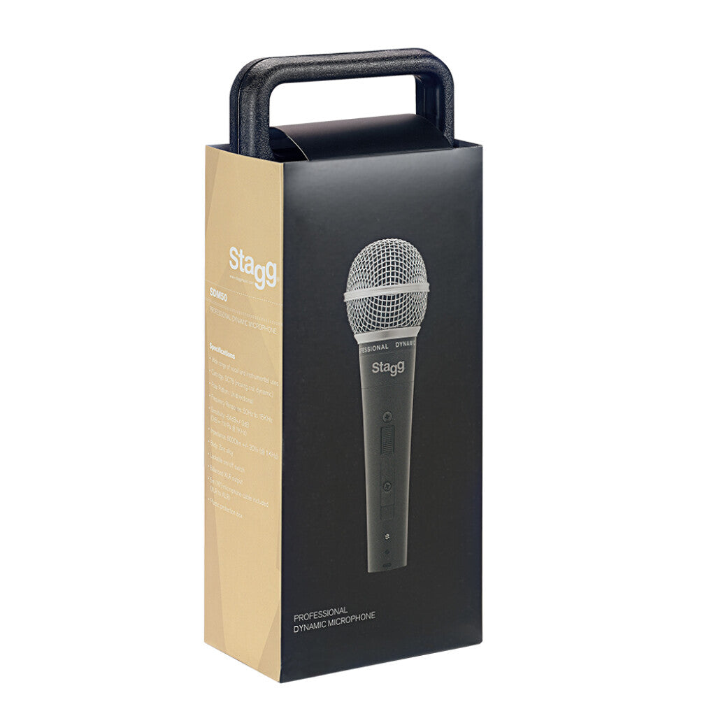 Stagg SDM50 Dynamic Cardiod Microphone w/ Free Cable