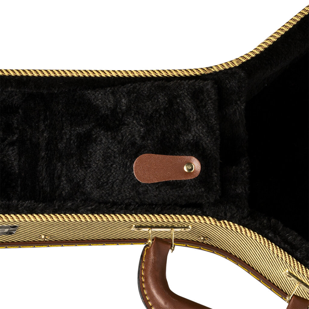 Stagg Vintage-Style Series Deluxe Hardshell Case for Soprano Ukulele - Gold Tweed