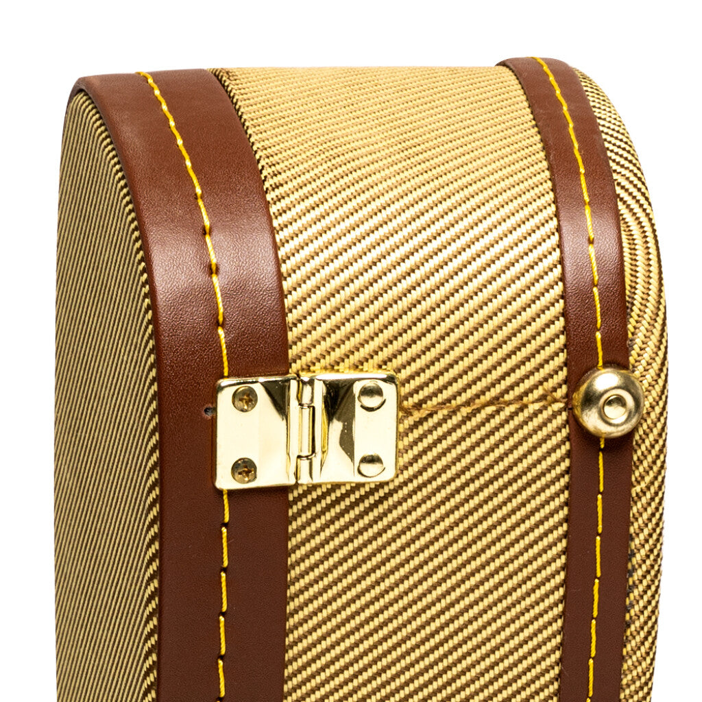 Stagg Vintage-Style Series Deluxe Hardshell Case for Soprano Ukulele - Gold Tweed