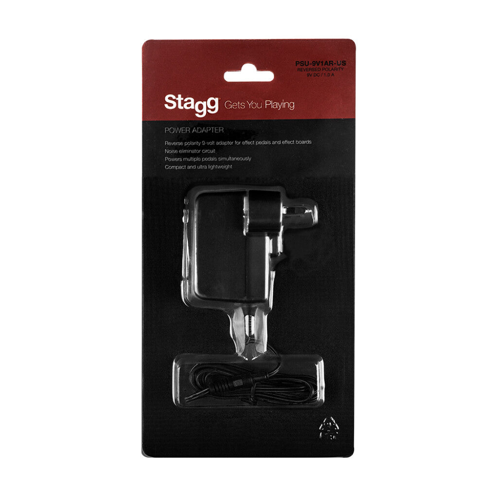 Stagg Reverse Polarity 9V/1A AC Adapter for Effect Pedals