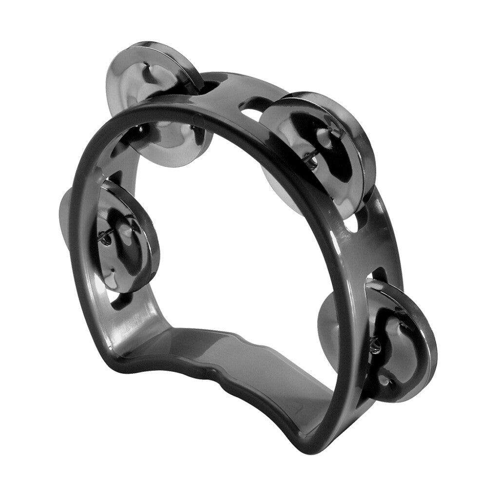 Stagg Plastic Cutaway Mini Tambourine - 4 Jingles - Black - Bananas at Large®