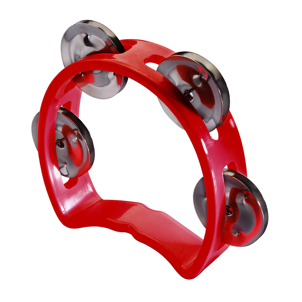 Stagg Plastic Cutaway Mini Tambourine - 4 Jingles - Red - Bananas at Large®