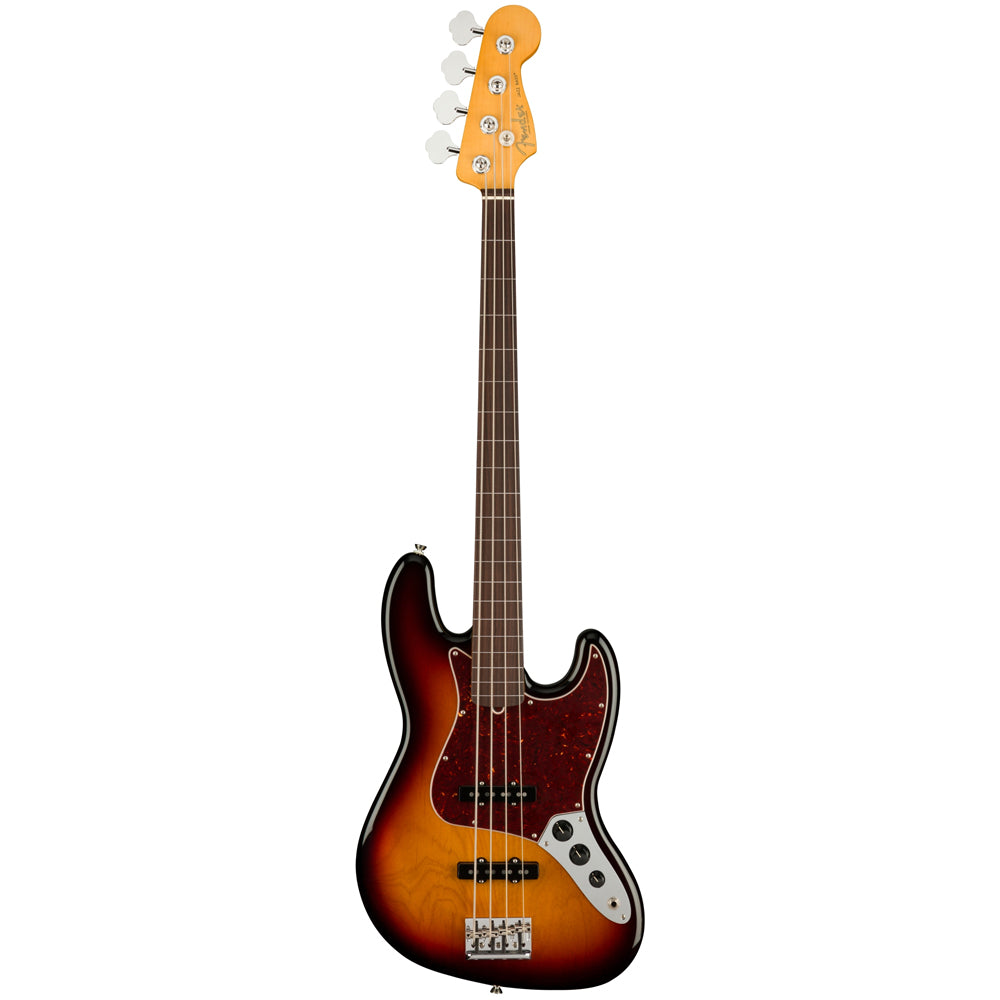 Fender American Professional II Jazz Bass Fretless - Rosewood Fingerboard - 3-Color Sunburst