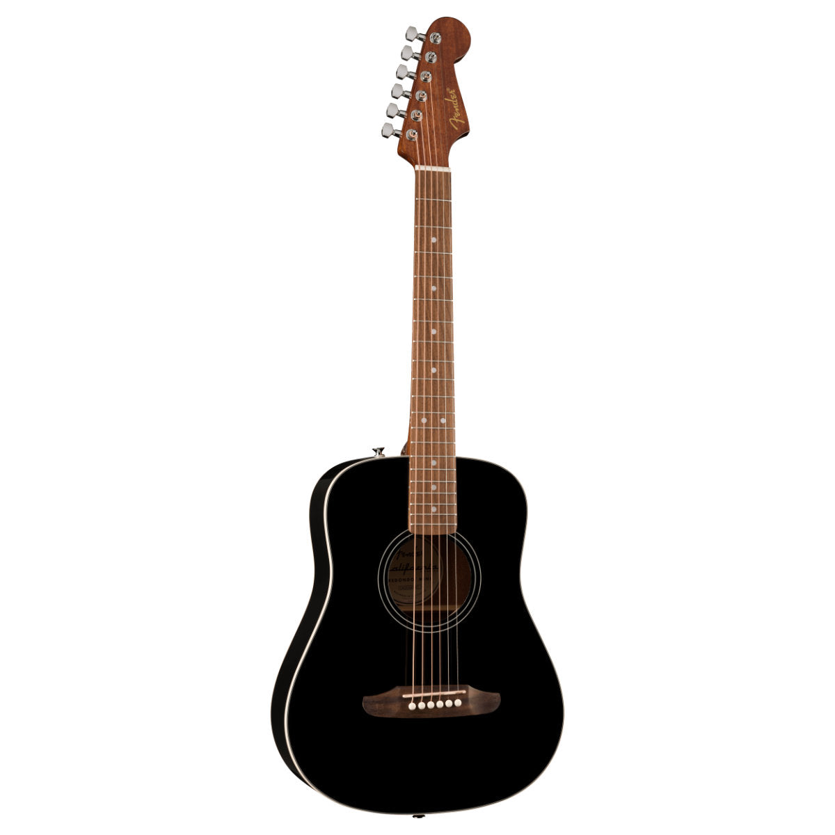 Fender California Standard Redondo Mini Acoustic Guitar w/ Bag - Spruce Top - Black