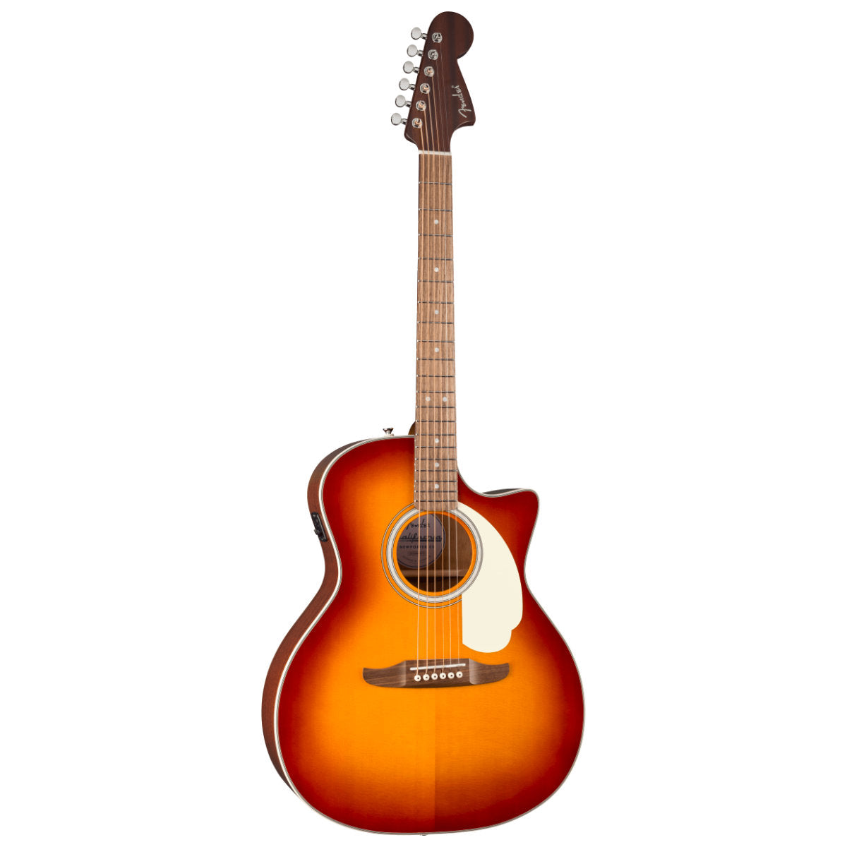 Fender California Deluxe Newporter CE Acoustic-Electric Guitar - Ivory Pickguard